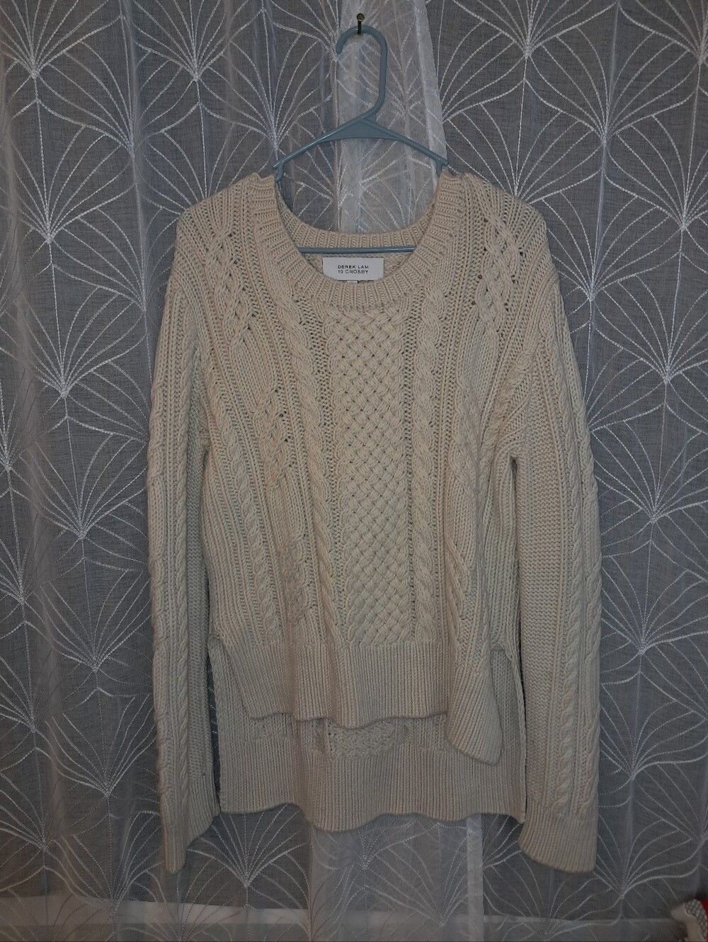 Derek Lam 10 Crosby brand Women's size medium, 100 % wool, cable knit sweater